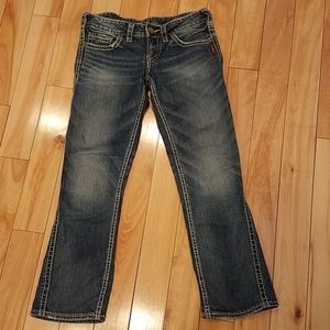 Silver Capri Jeans